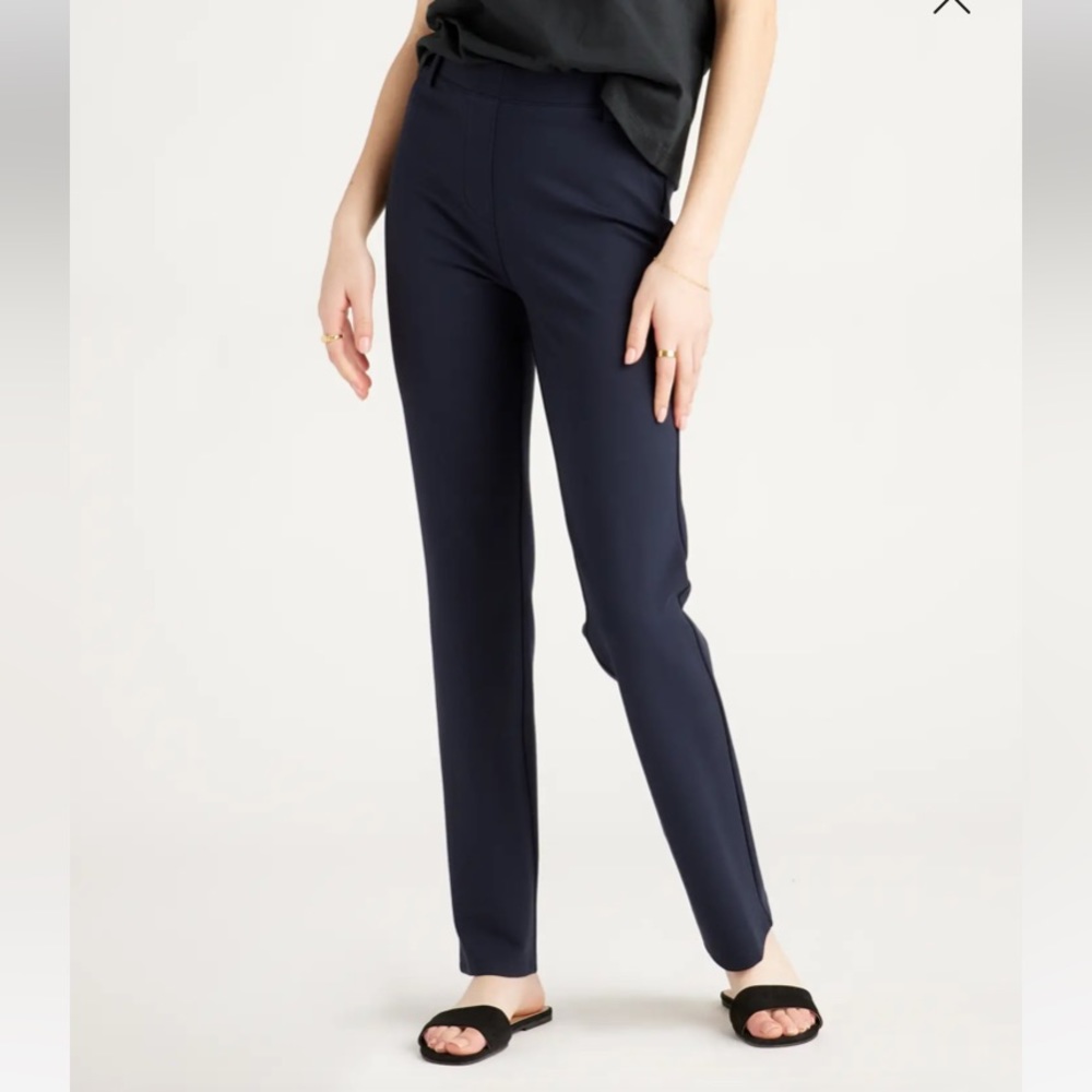 One Quince Ponte Straight Pant Navy M Tall